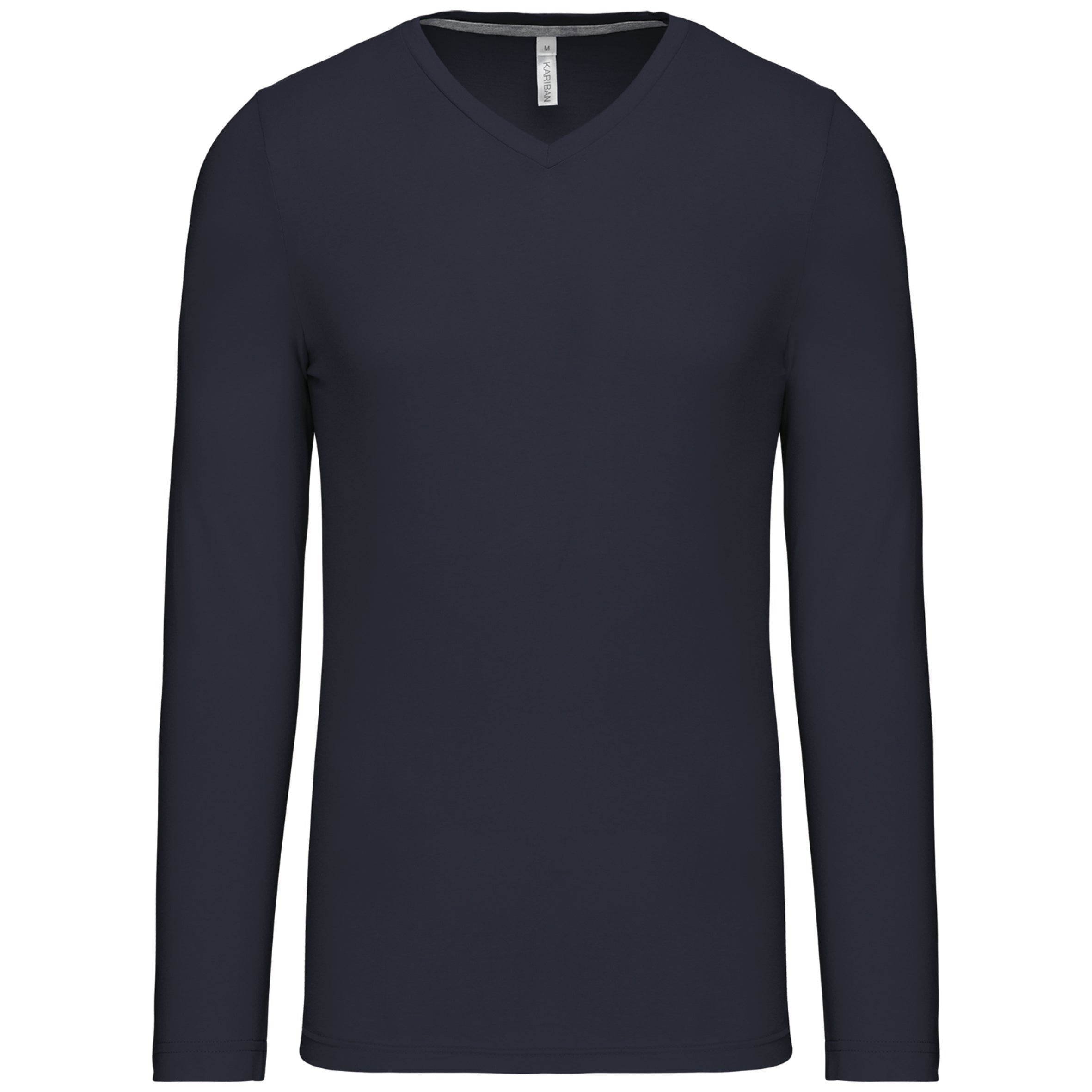T-shirt col V manches longues