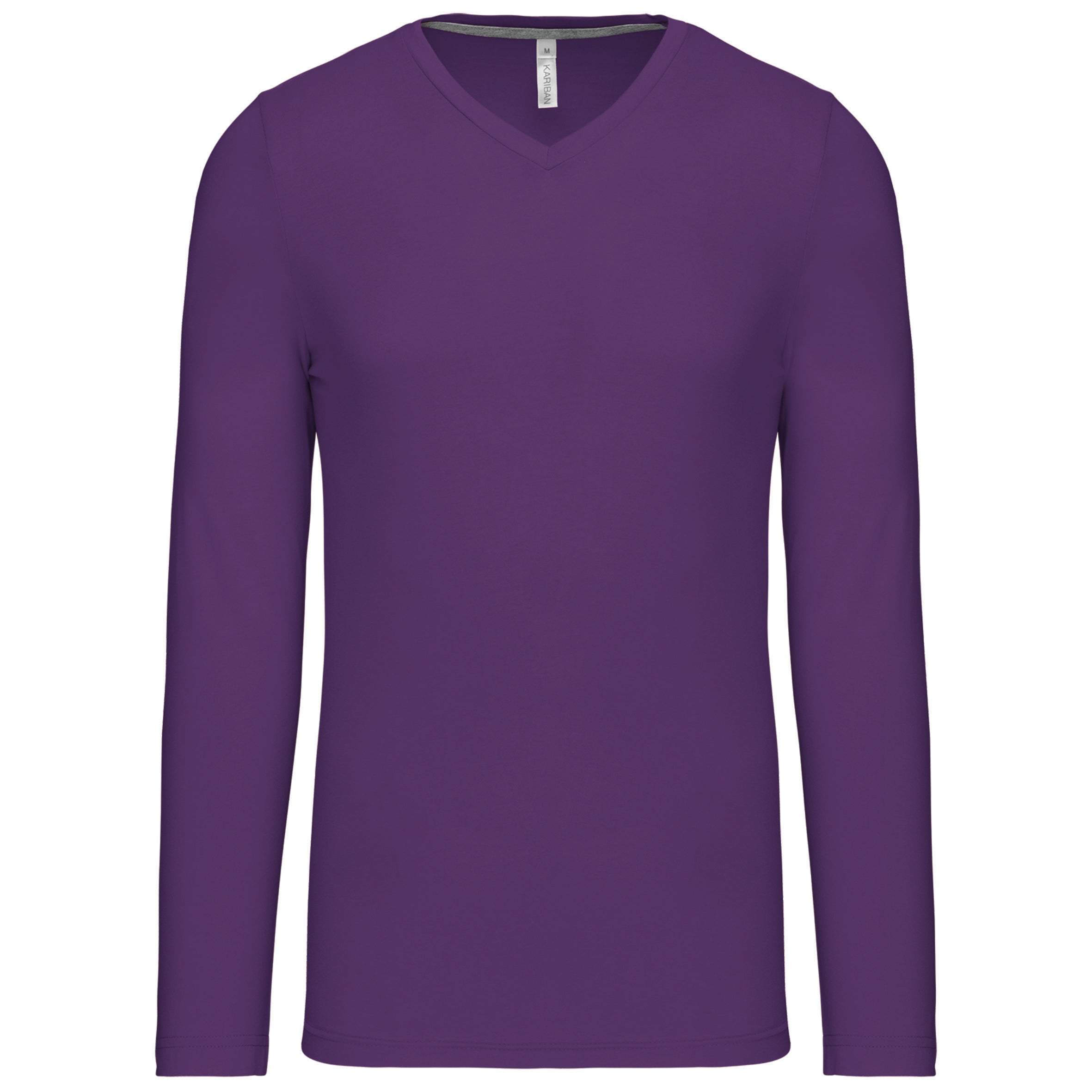 T-shirt col V manches longues
