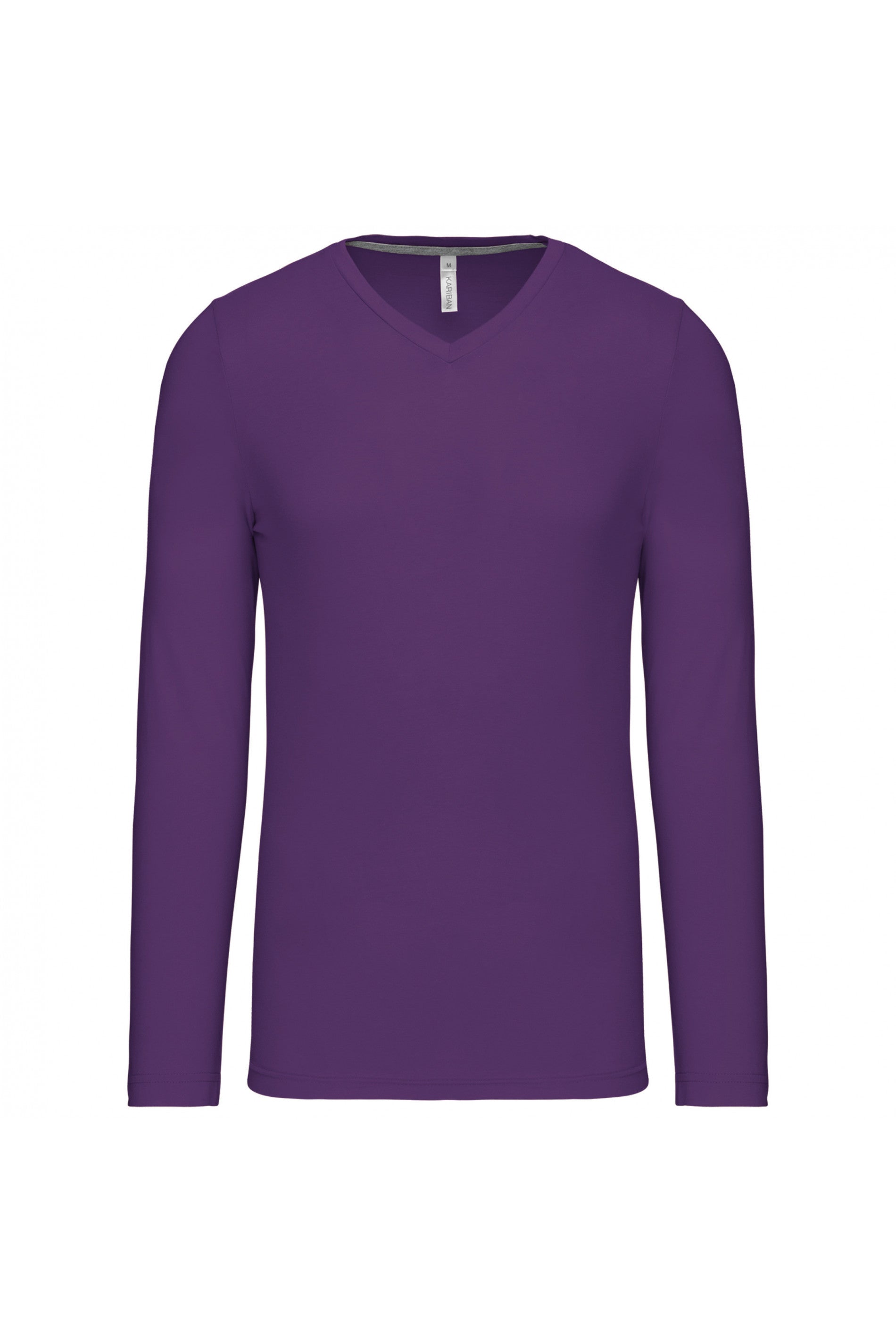 T-shirt col V manches longues