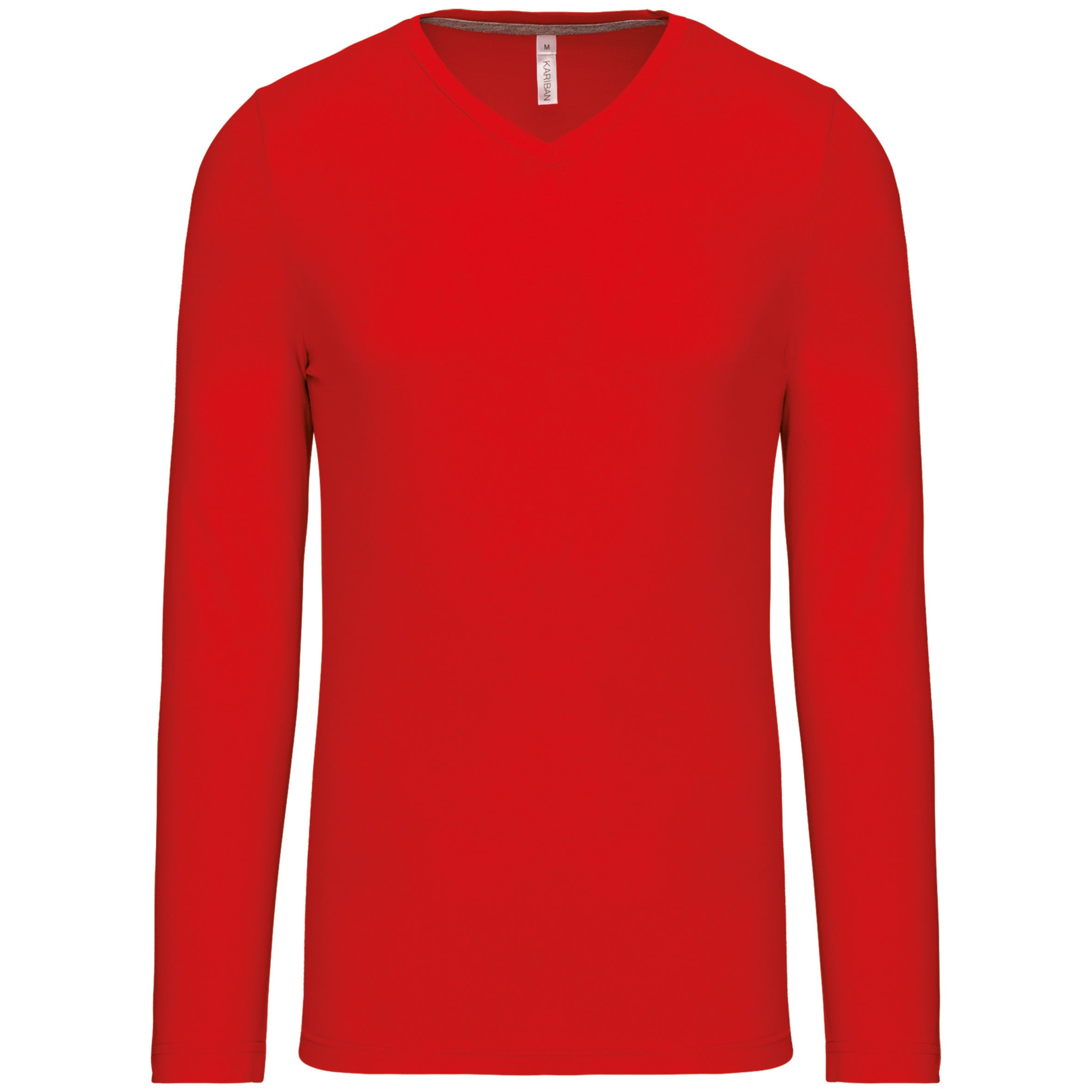 T-shirt col V manches longues