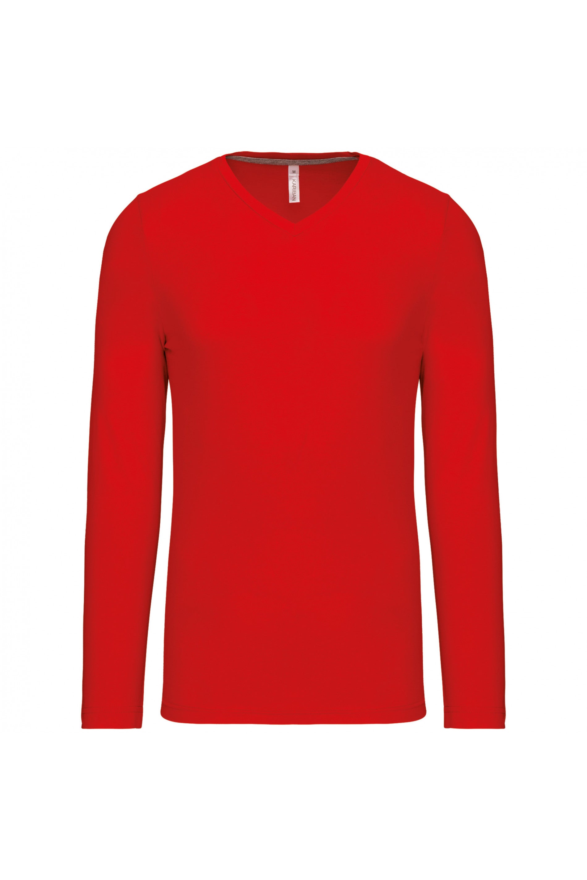 T-shirt col V manches longues