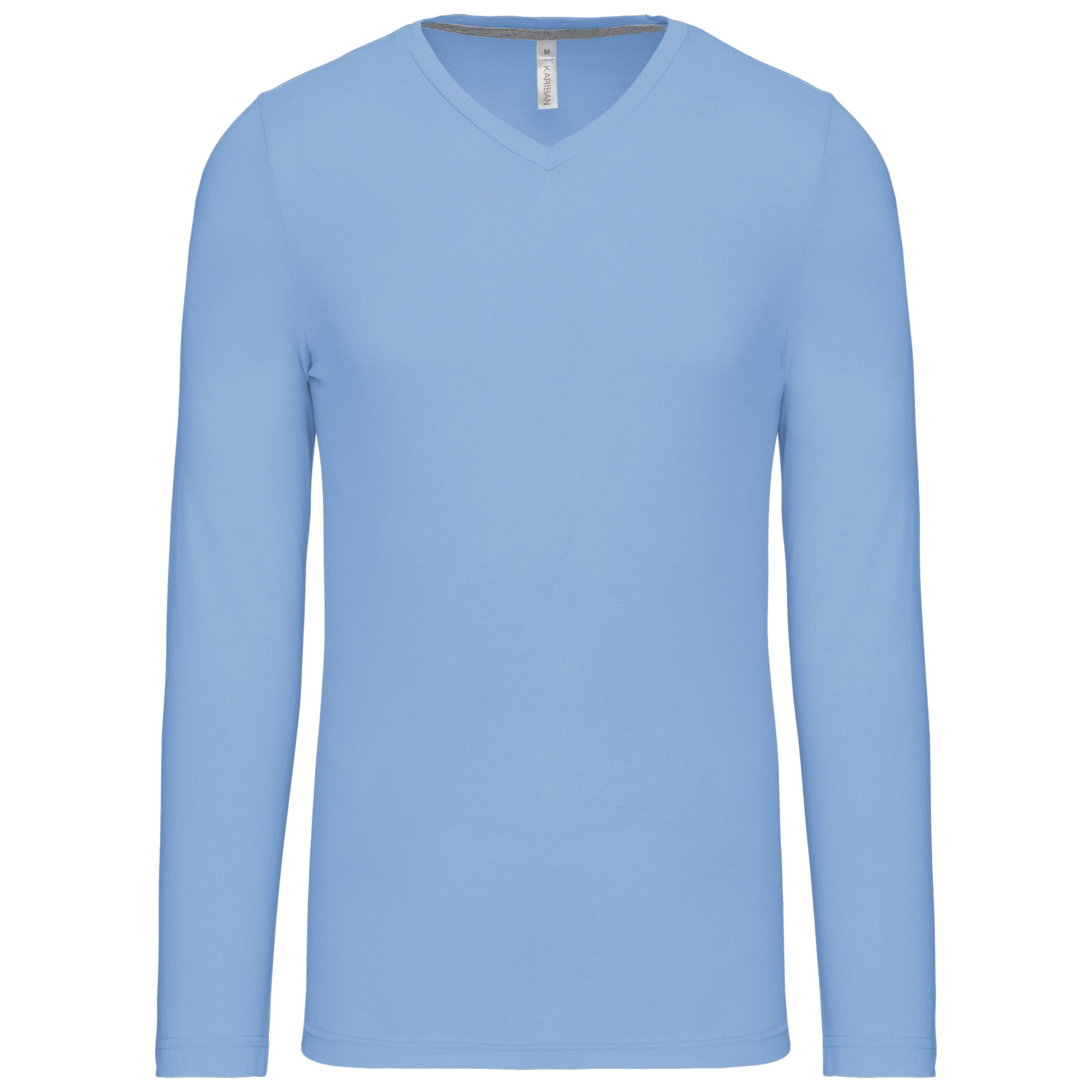 T-shirt col V manches longues
