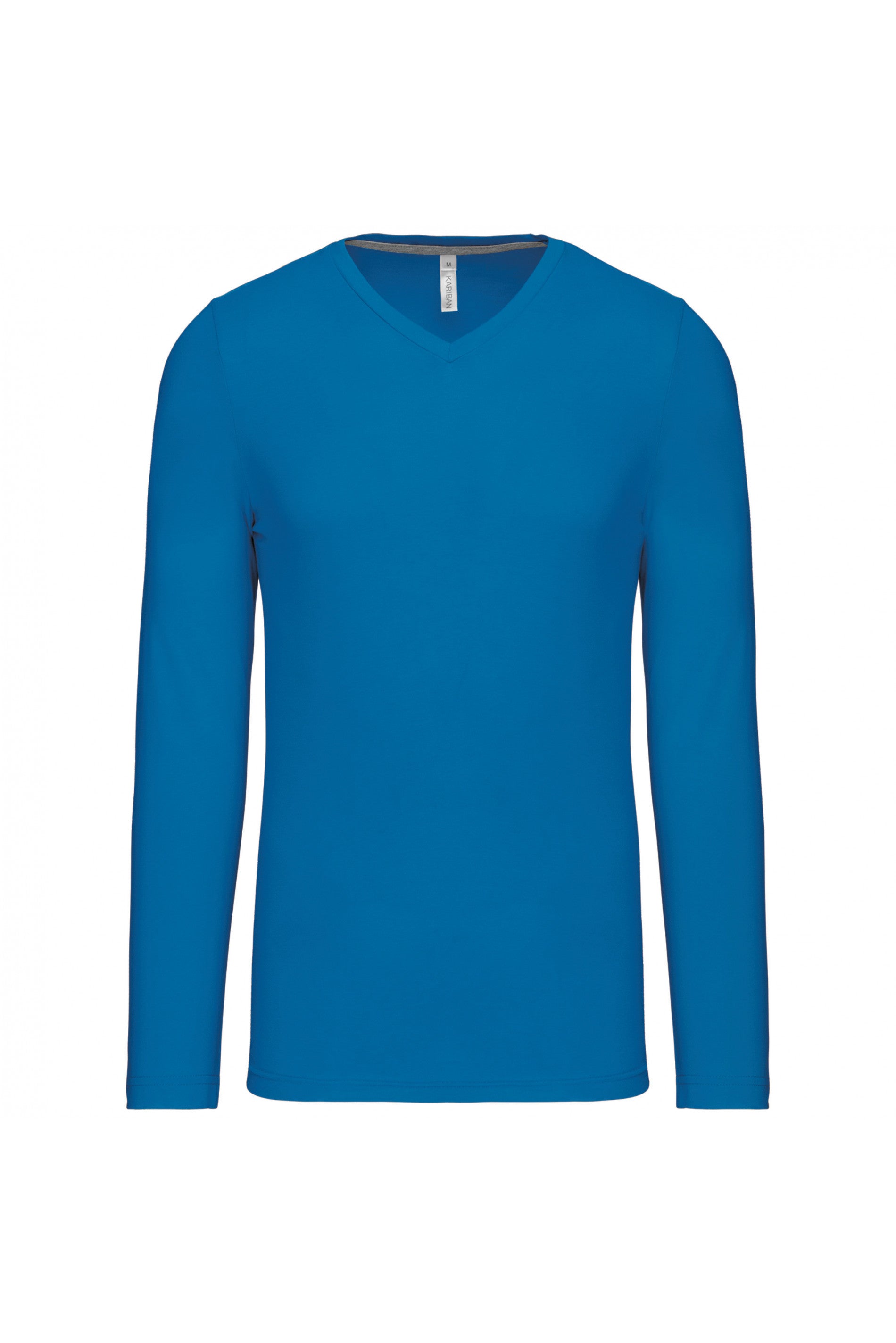 T-shirt col V manches longues