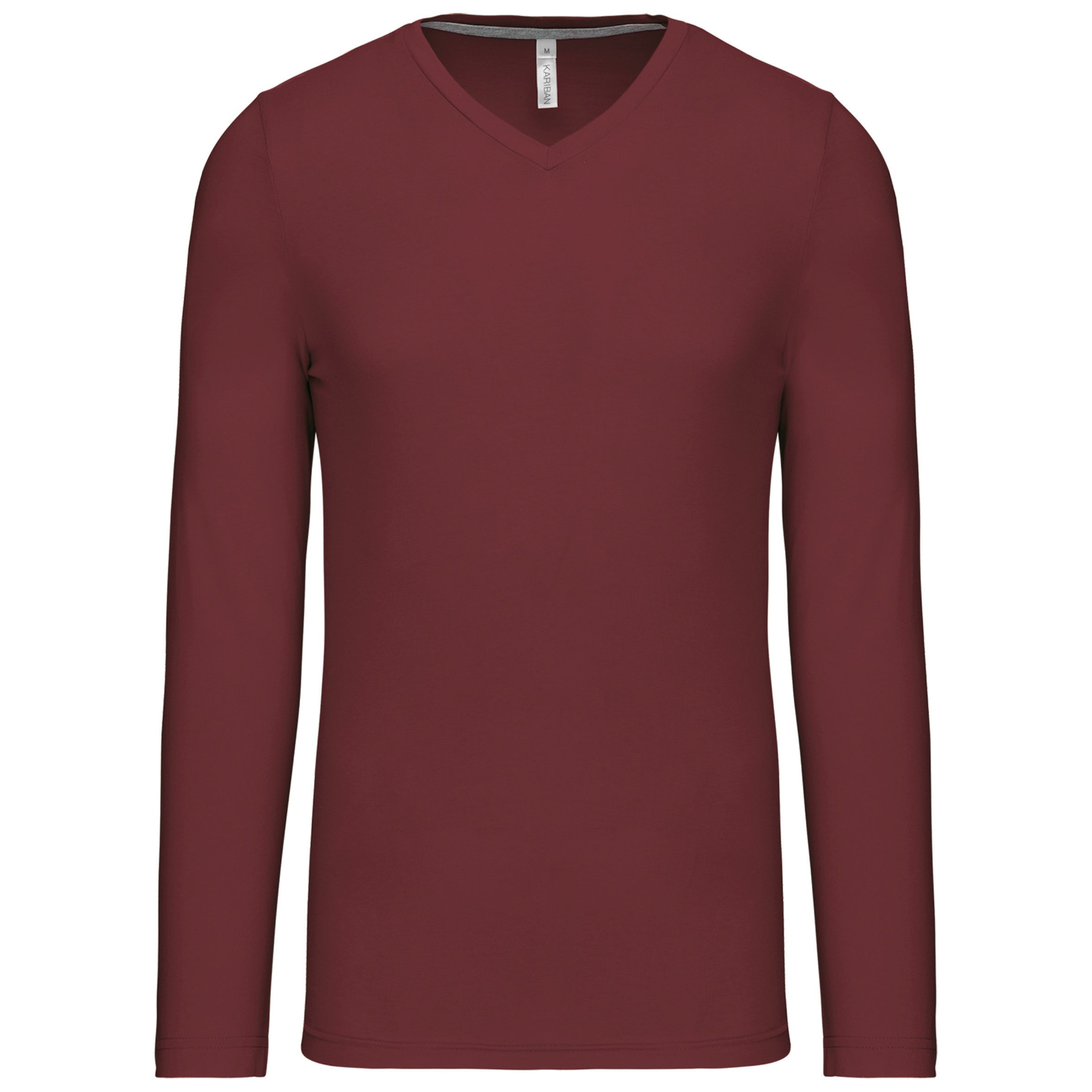 T-shirt col V manches longues