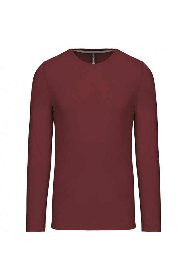 Men's long-sleeved round neck t-shirt