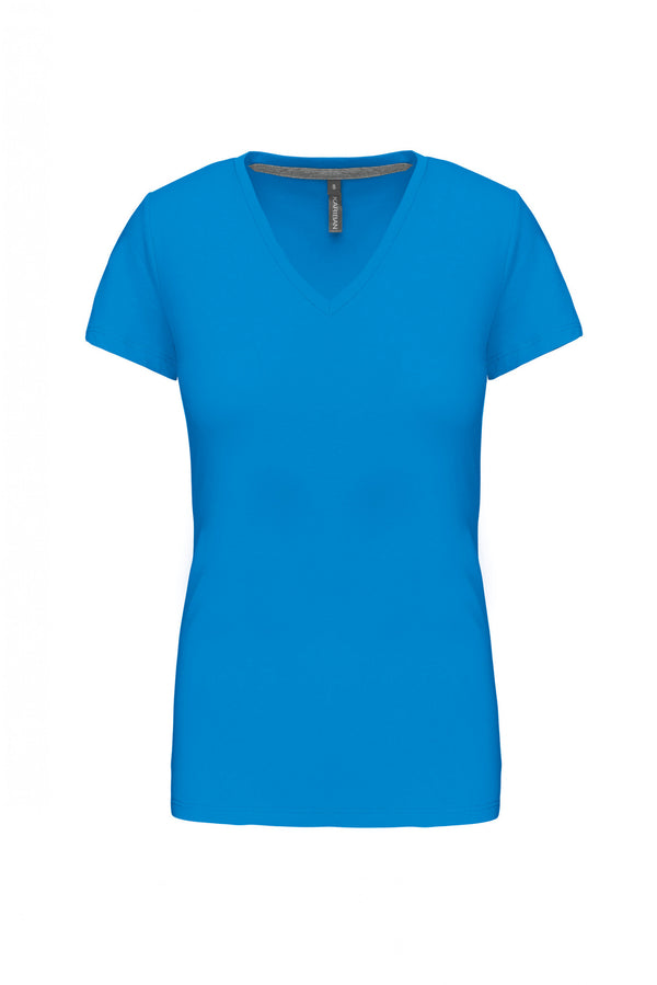 Women's short-sleeved V-neck T-shirt