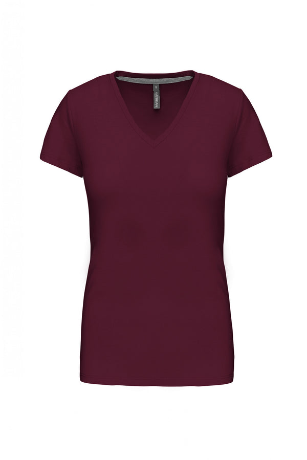 Women's short-sleeved V-neck T-shirt