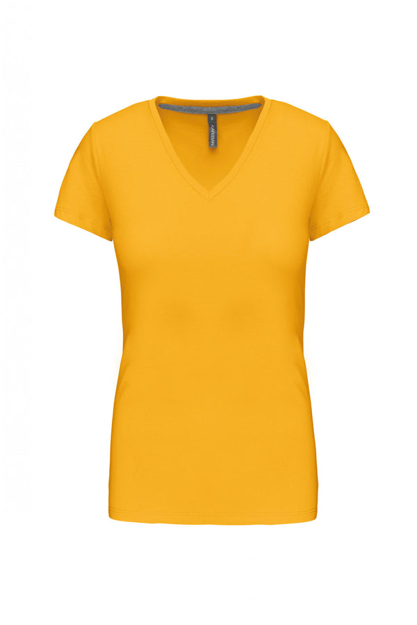 Women's short-sleeved V-neck T-shirt