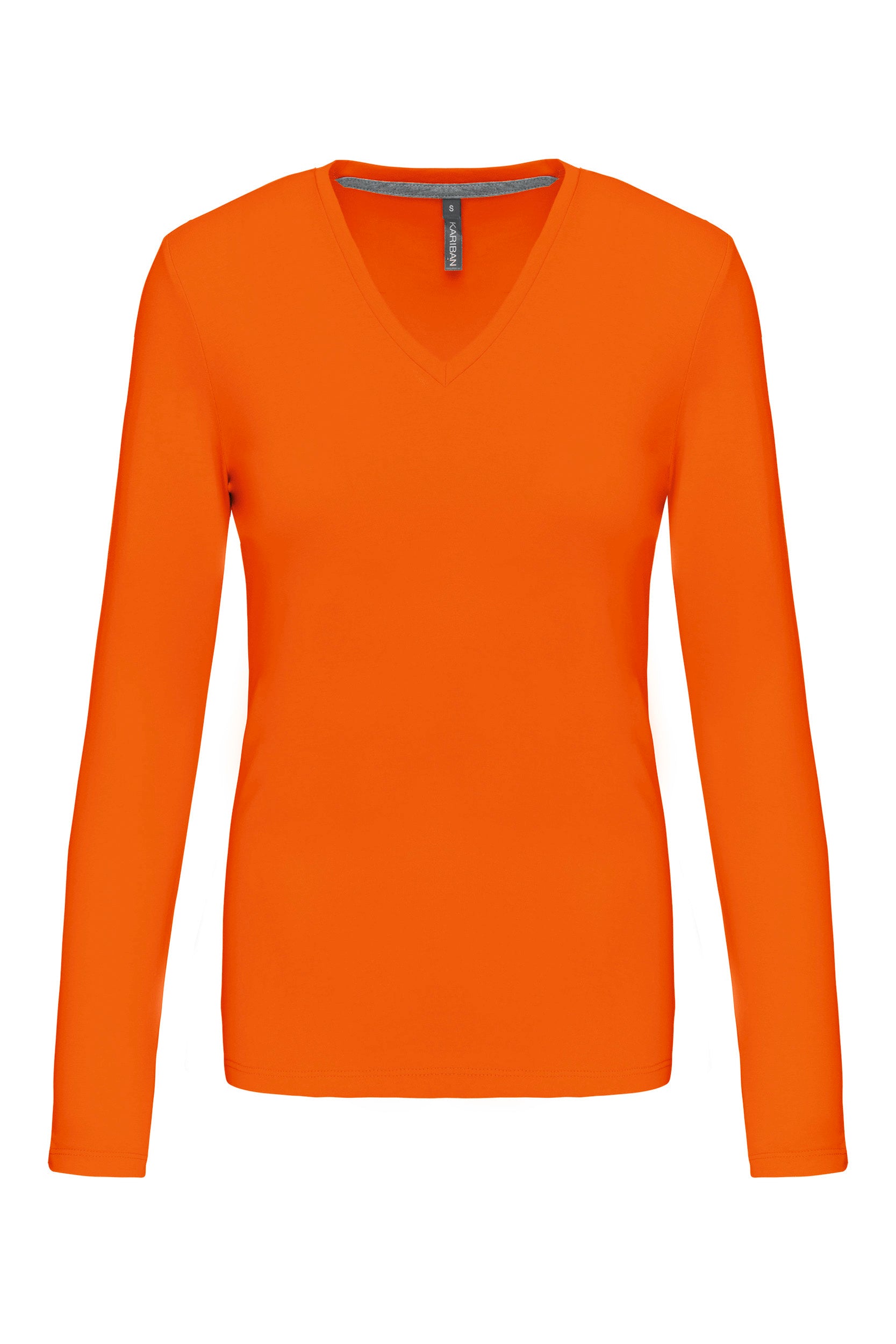 T-shirt col V manches longues femme