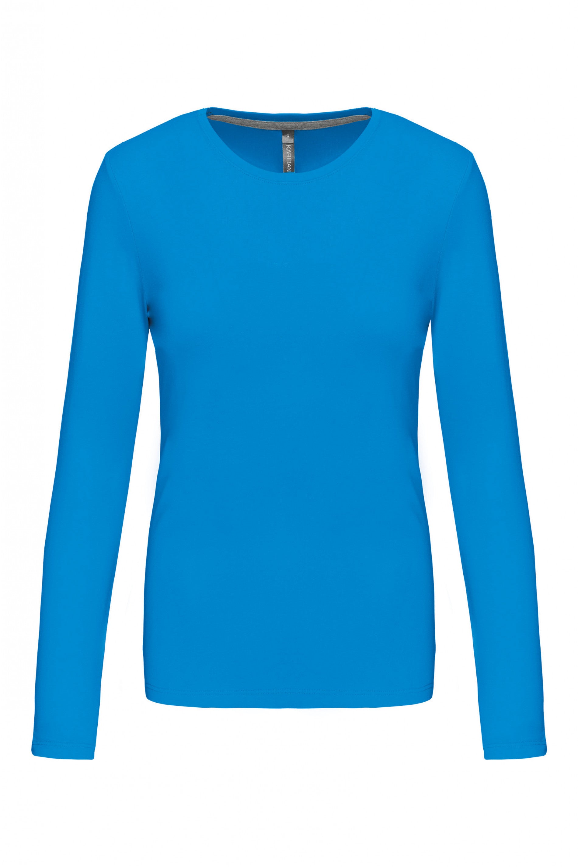 Dames T-shirt met lange mouwen en ronde hals