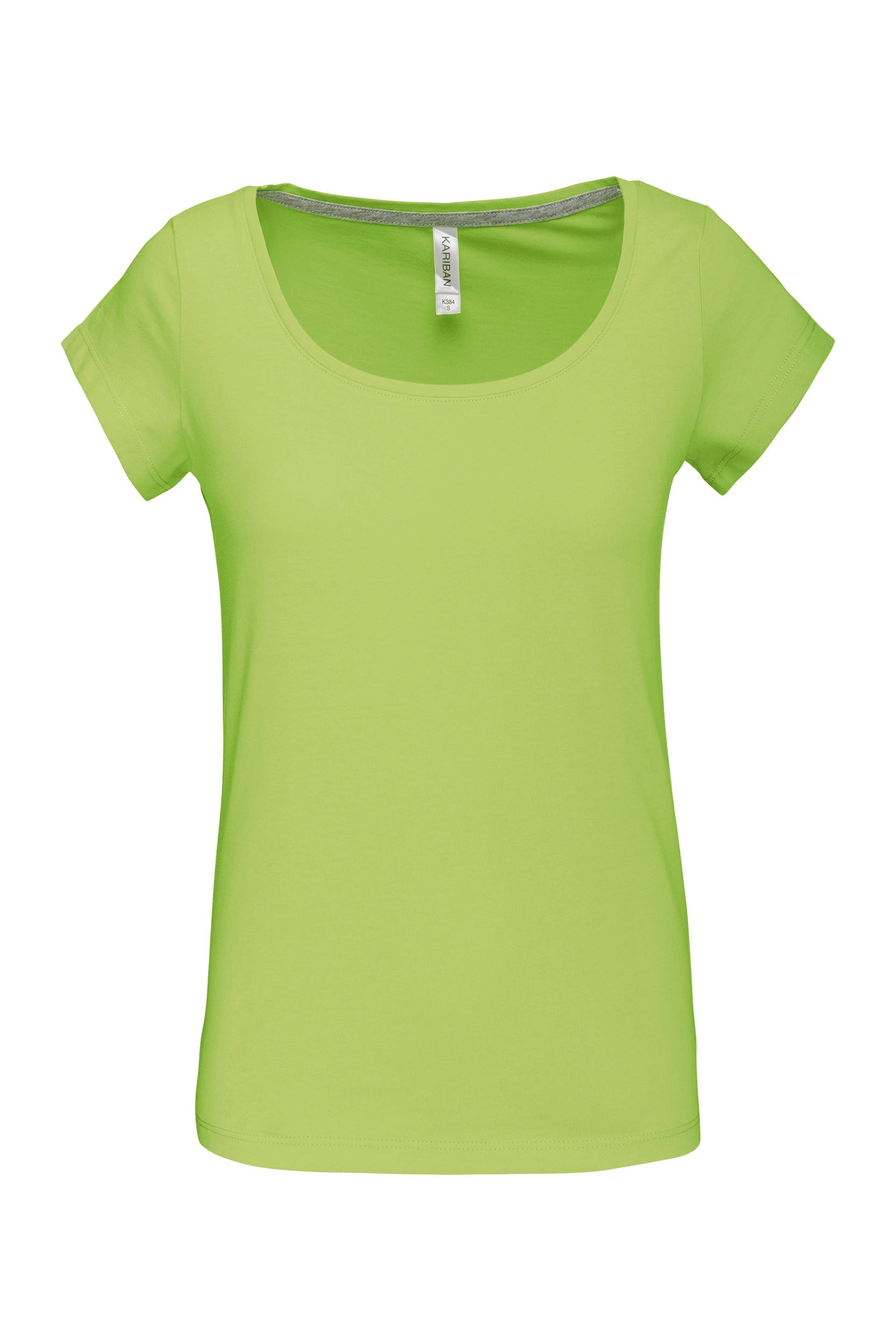 T-shirt col bateau manches courtes femme