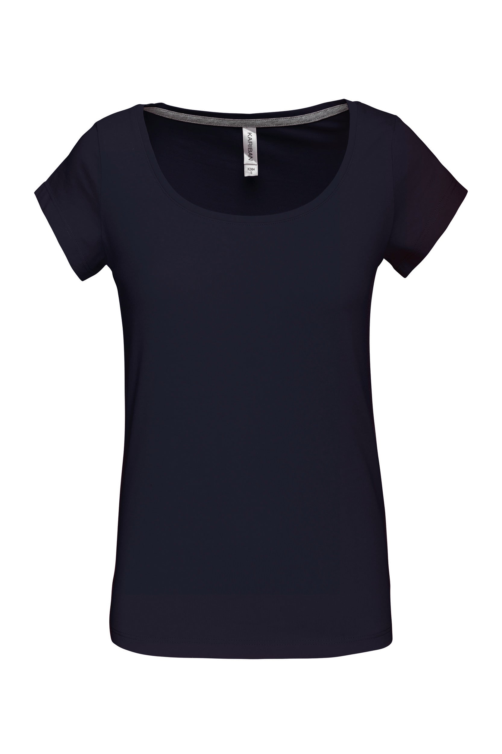 T-shirt col bateau manches courtes femme