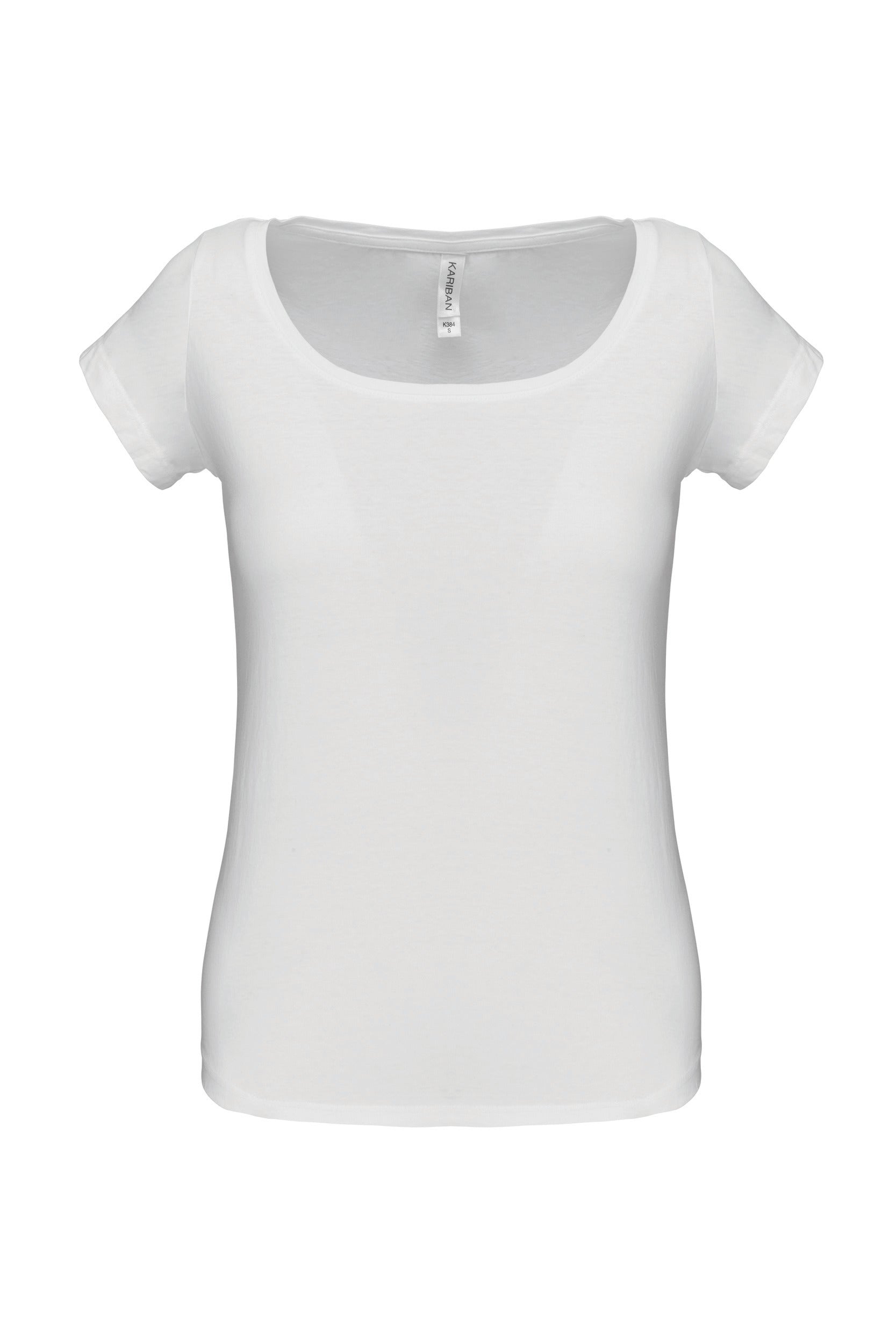 T-shirt col bateau manches courtes femme