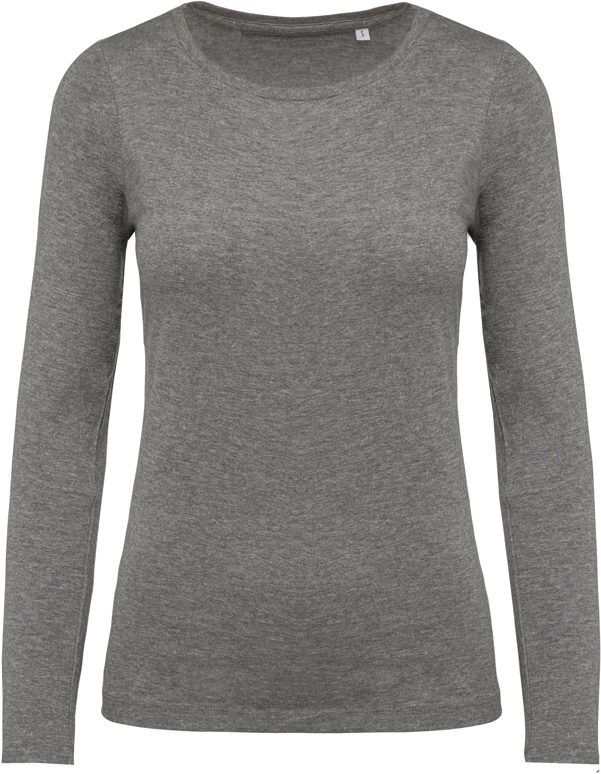 T-shirt coton Bio col rond manches longues femme