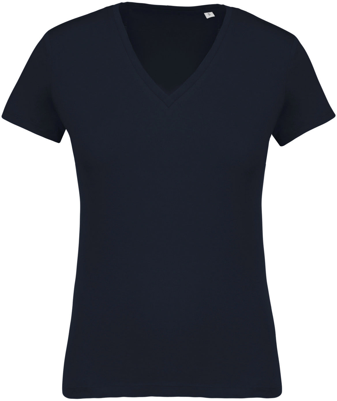 Dames T-shirt met V-hals van biologisch katoen