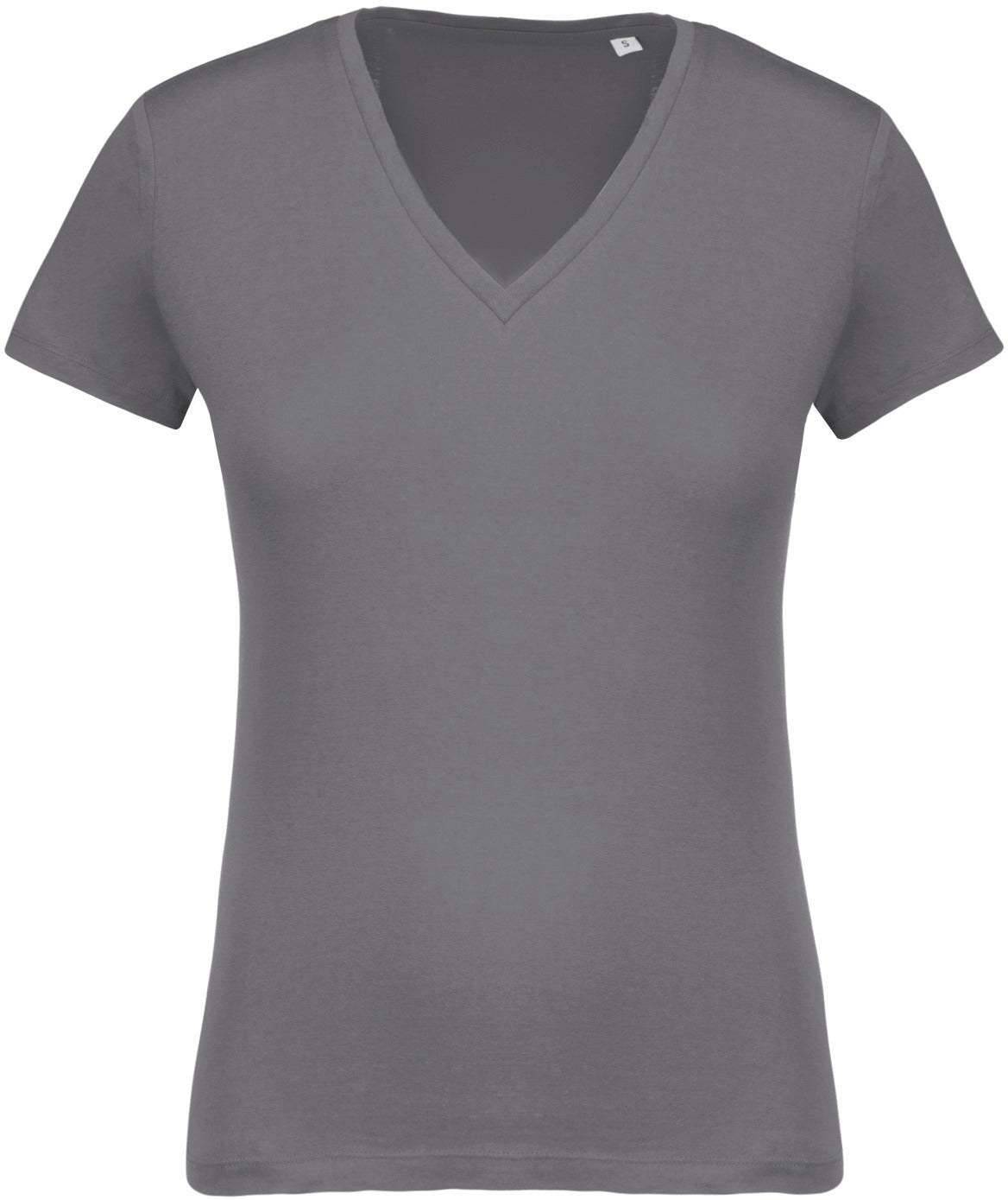 Dames T-shirt met V-hals van biologisch katoen