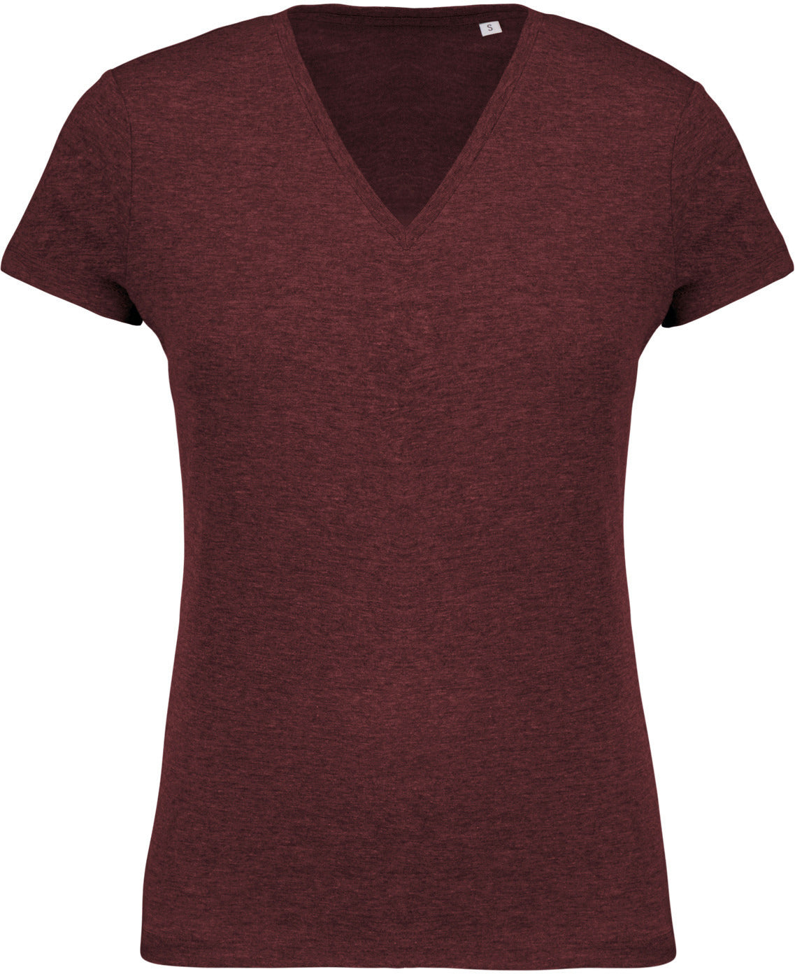 Dames T-shirt met V-hals van biologisch katoen