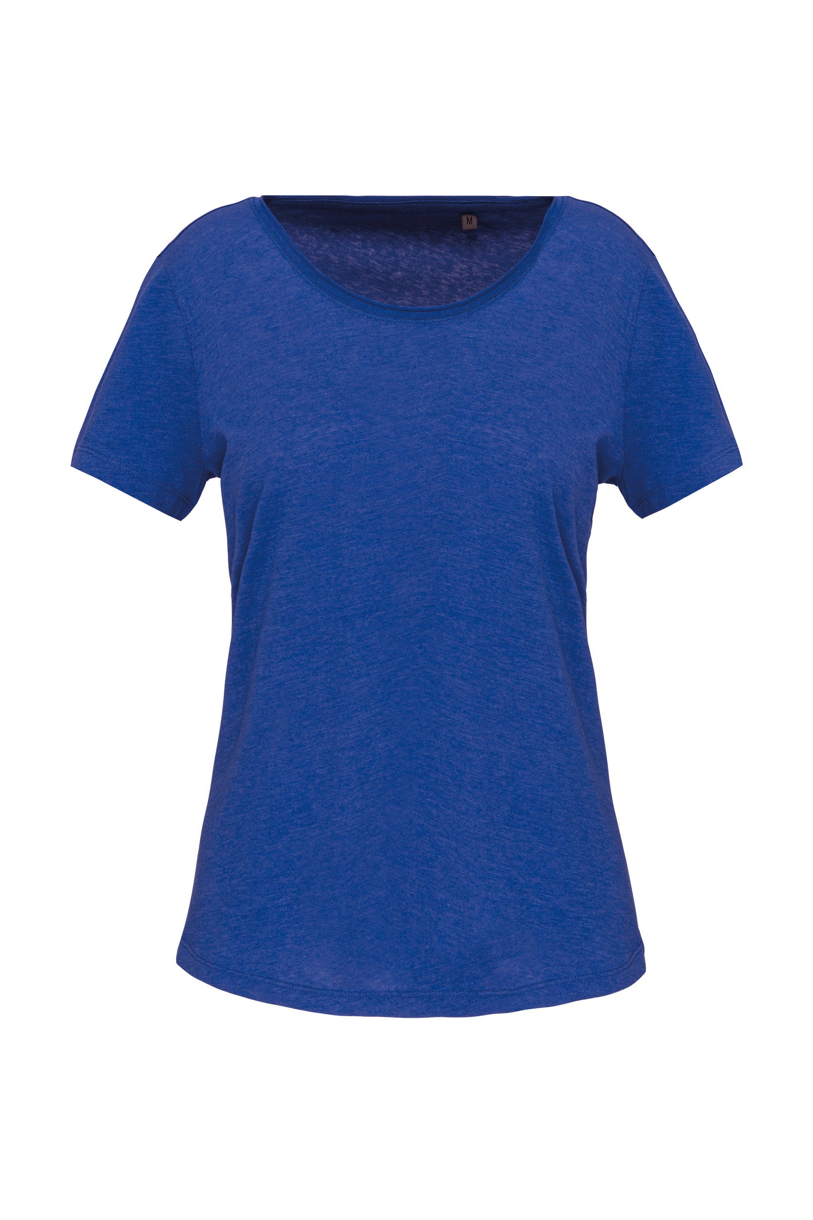 T-shirt Bio col à bords francs manches courtes femme