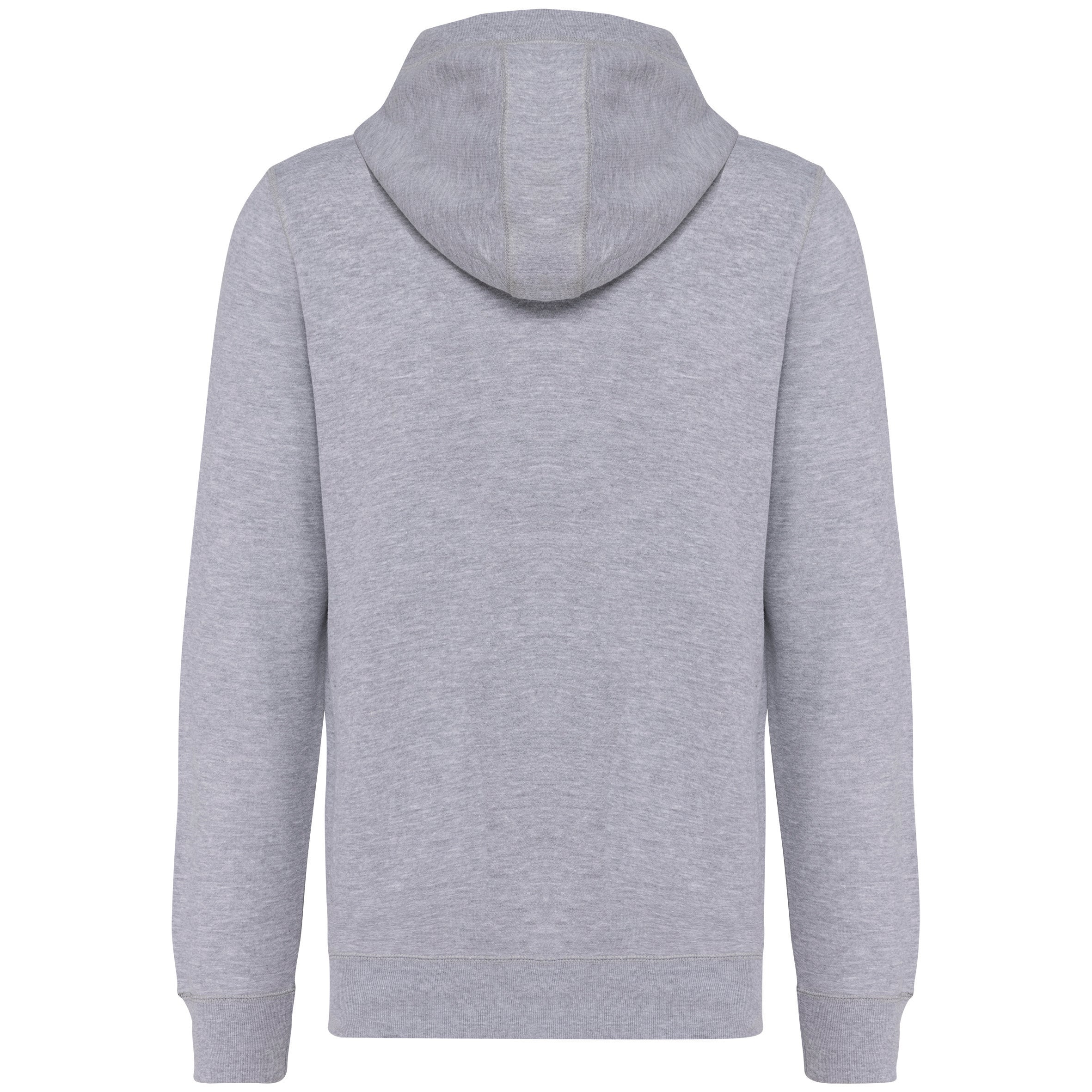Uniseks ecologisch verantwoord sweatshirt van french terry badstof met capuchon