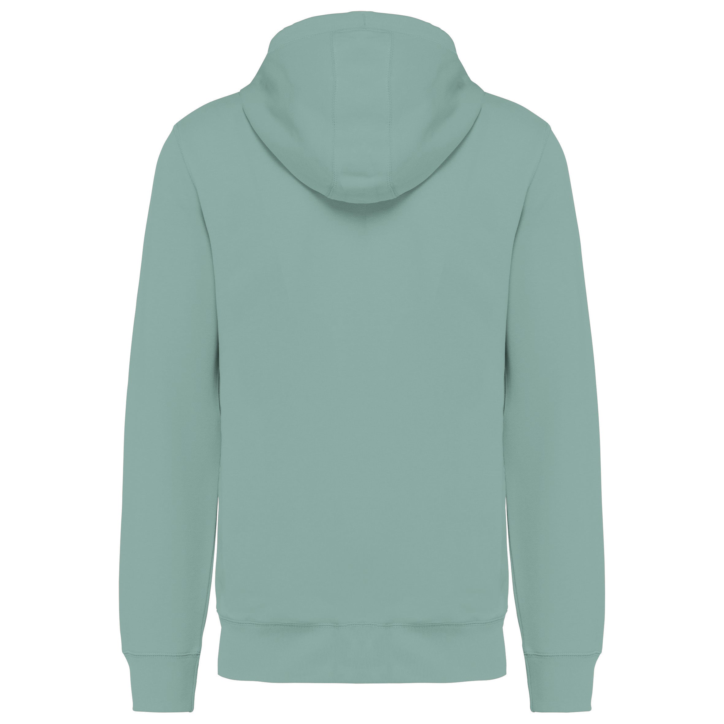 Uniseks ecologisch verantwoord sweatshirt van french terry badstof met capuchon