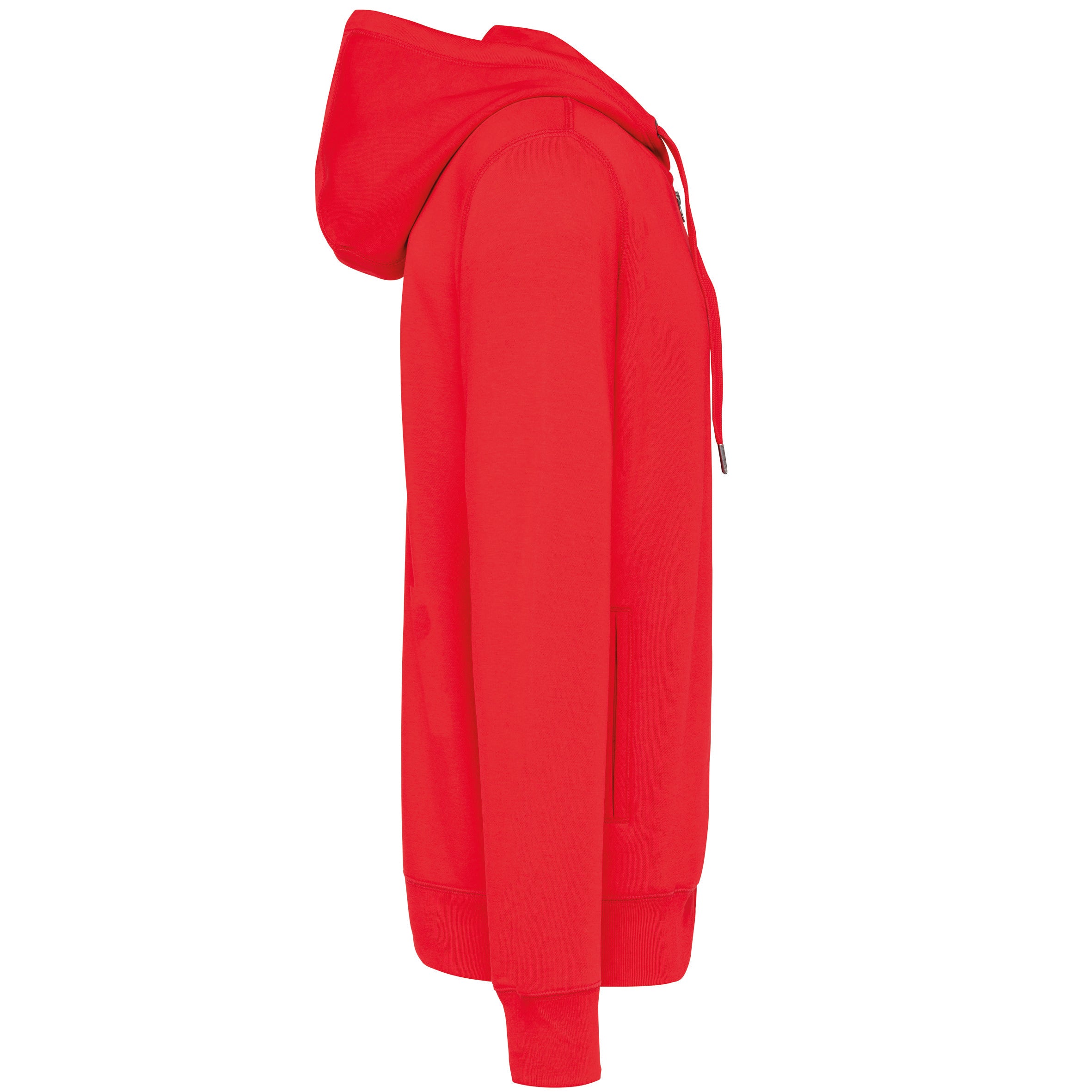 Uniseks ecologisch verantwoord sweatshirt van french terry badstof met capuchon