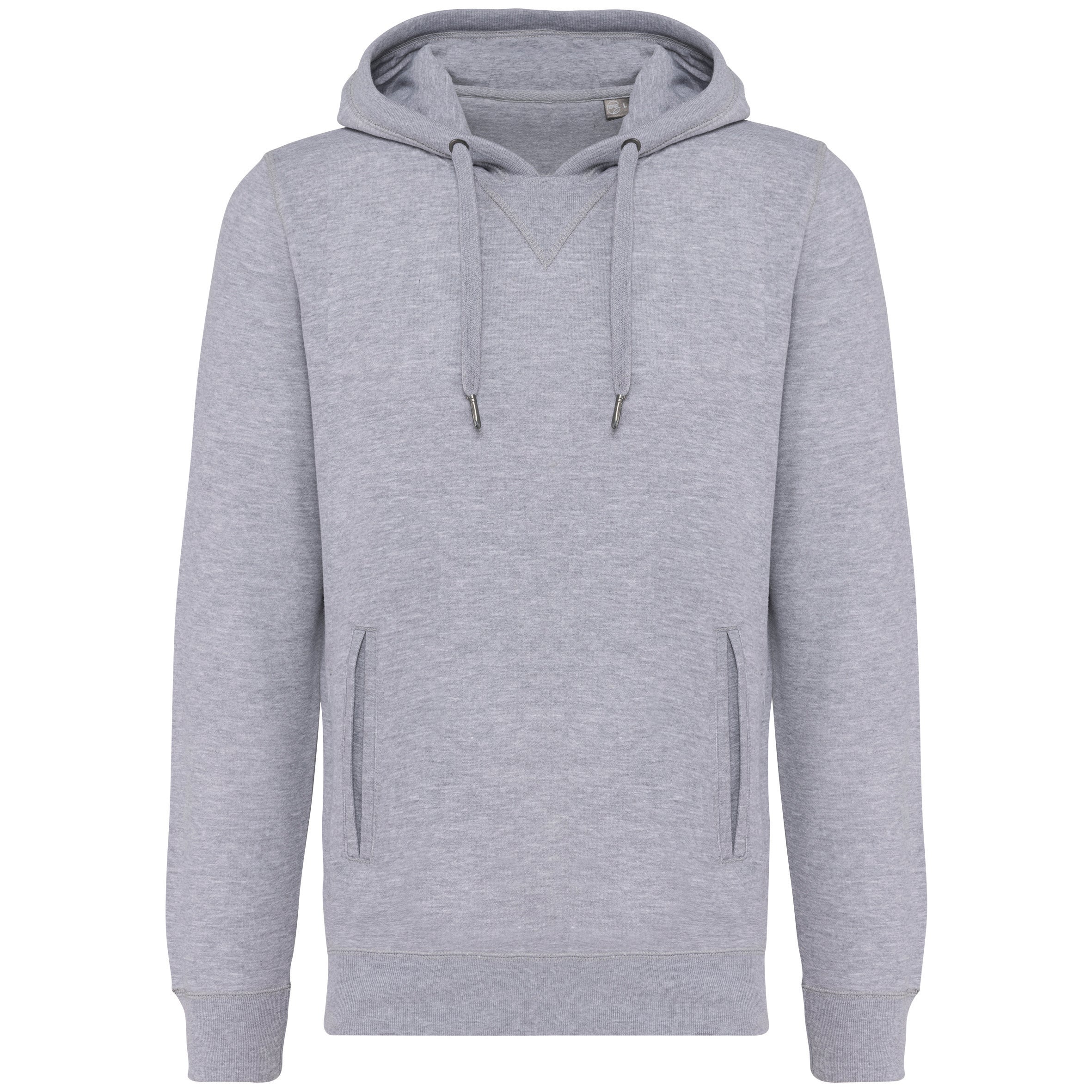 Uniseks ecologisch verantwoord sweatshirt van french terry badstof met capuchon