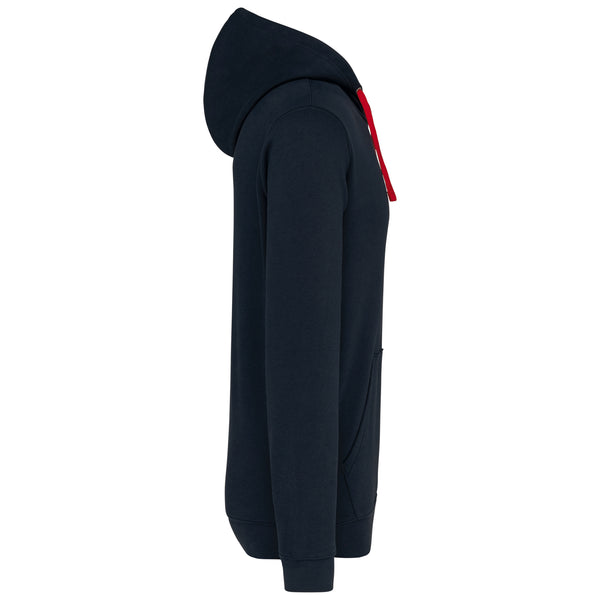 Men's contrast hooded sweatshirt