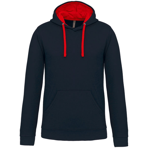 Men's contrast hooded sweatshirt