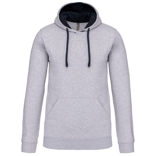 Contrasterend sweatshirt met capuchon voor heren