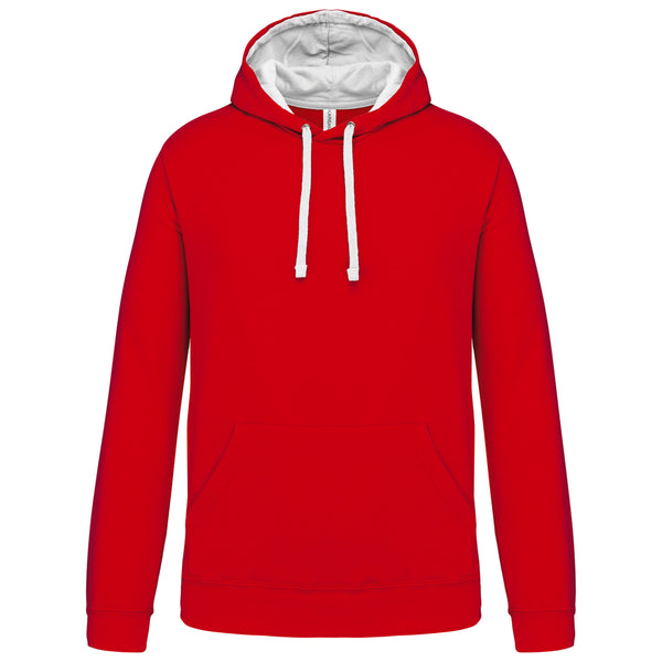 Contrasterend sweatshirt met capuchon voor heren