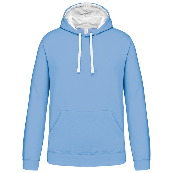 Contrasterend sweatshirt met capuchon voor heren