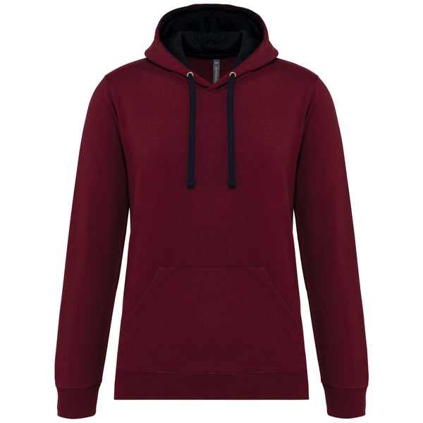 Men's contrast hooded sweatshirt