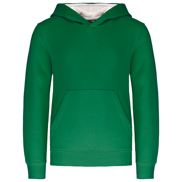 Sweat-shirt capuche contrastée enfant