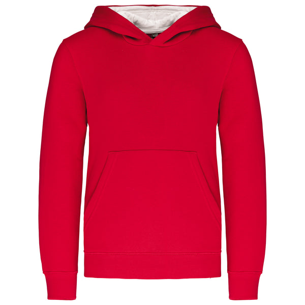 Sweat-shirt capuche contrastée enfant