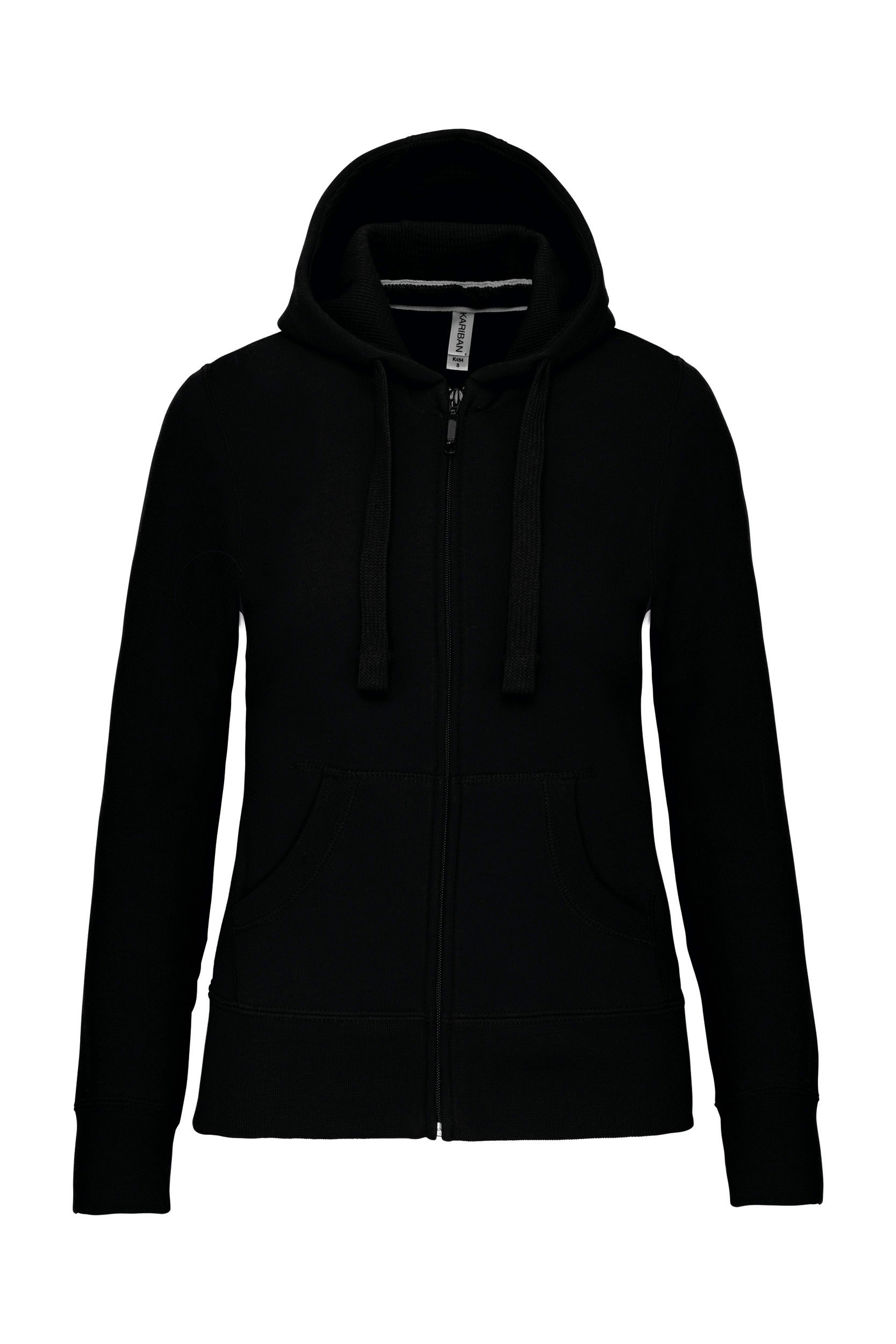 Sweat-shirt zippé capuche femme