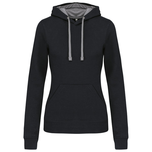 Women's contrast hooded sweatshirt