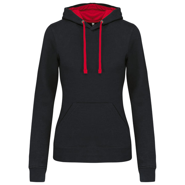 Women's contrast hooded sweatshirt