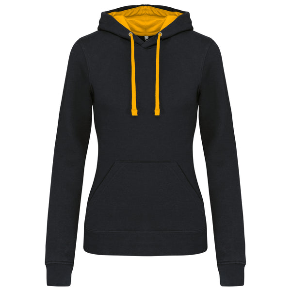 Women's contrast hooded sweatshirt