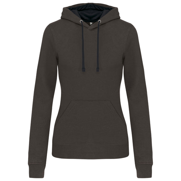 Women's contrast hooded sweatshirt