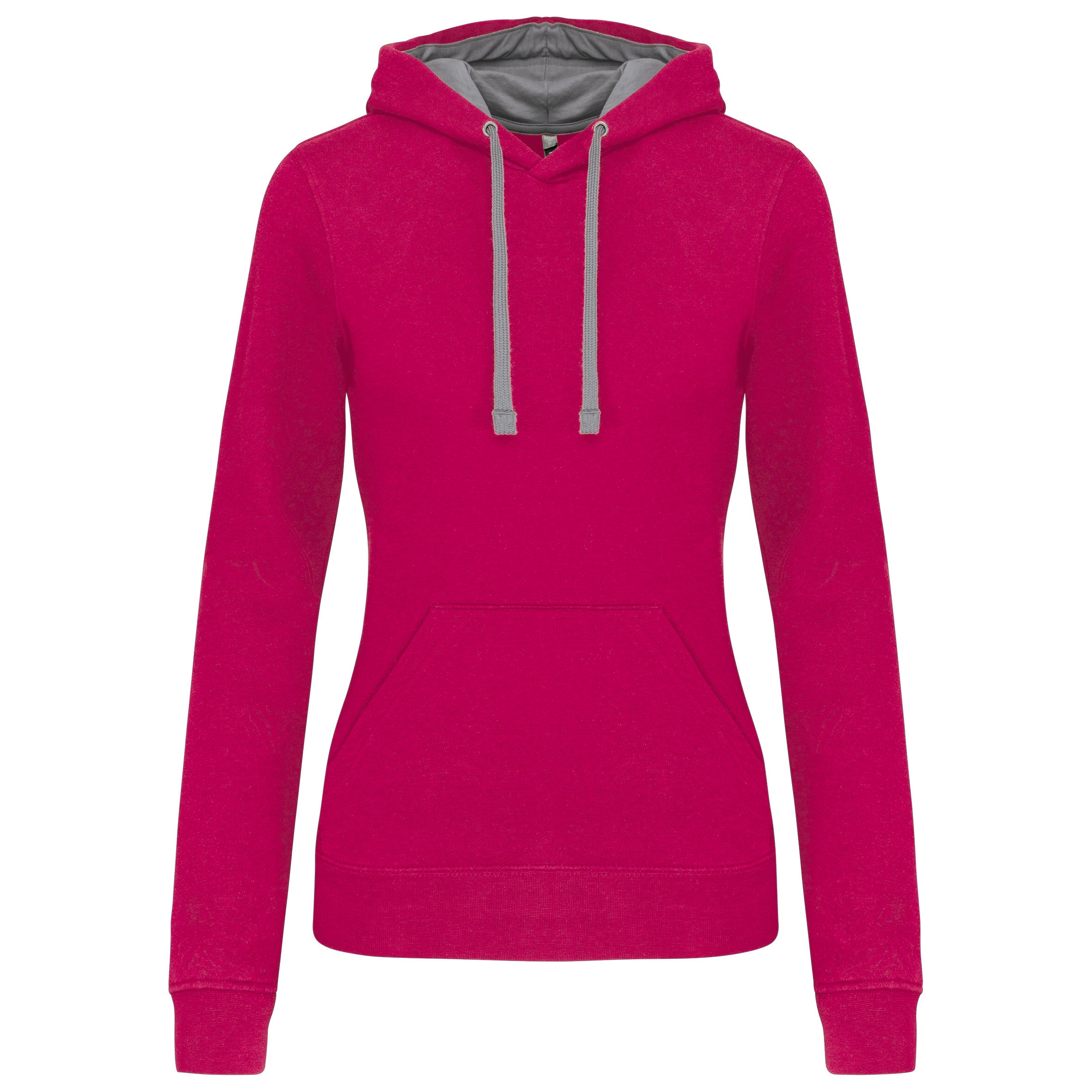 Sweat-shirt capuche contrastée femme