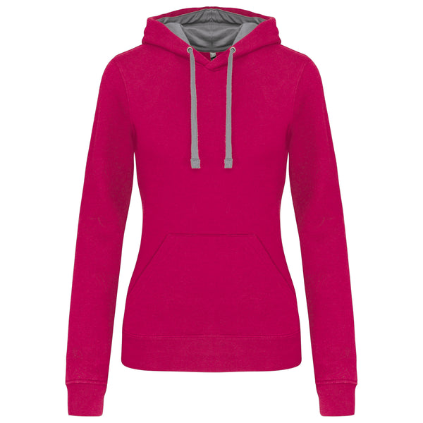 Women's contrast hooded sweatshirt