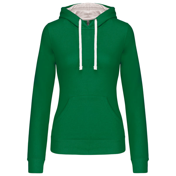 Women's contrast hooded sweatshirt