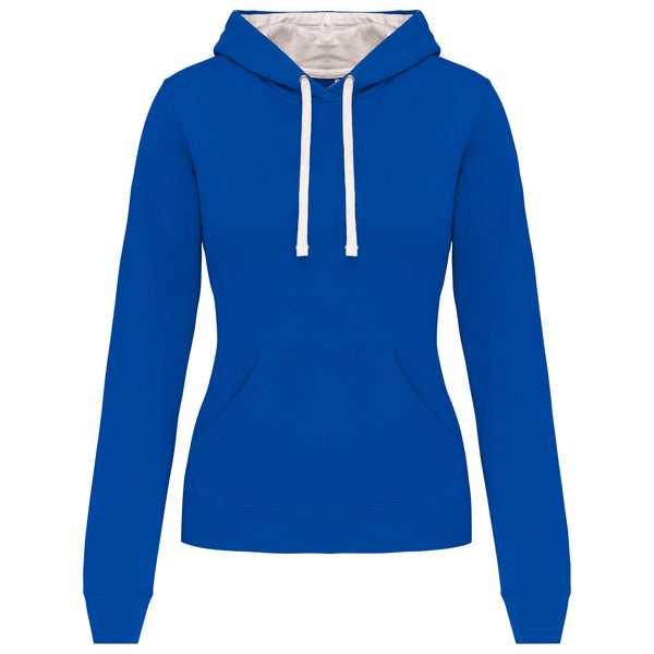 Women's contrast hooded sweatshirt