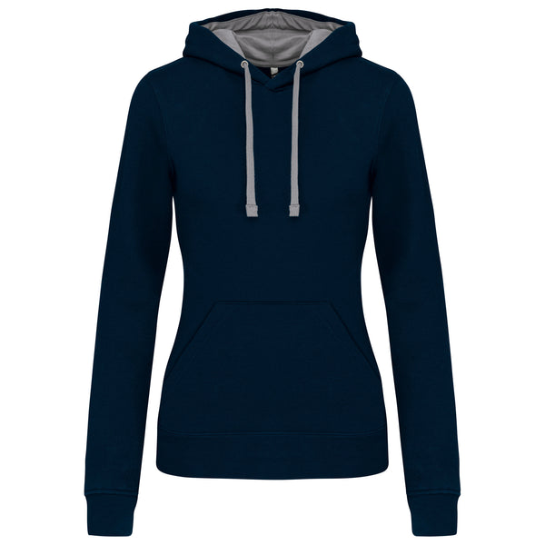 Women's contrast hooded sweatshirt