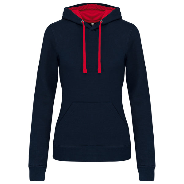 Women's contrast hooded sweatshirt