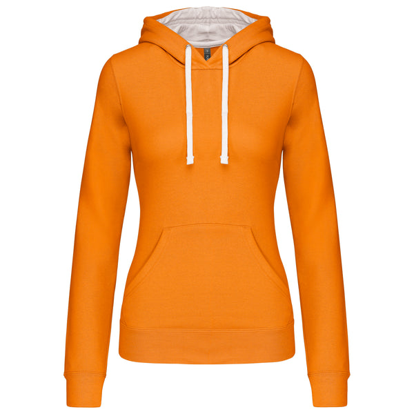 Women's contrast hooded sweatshirt