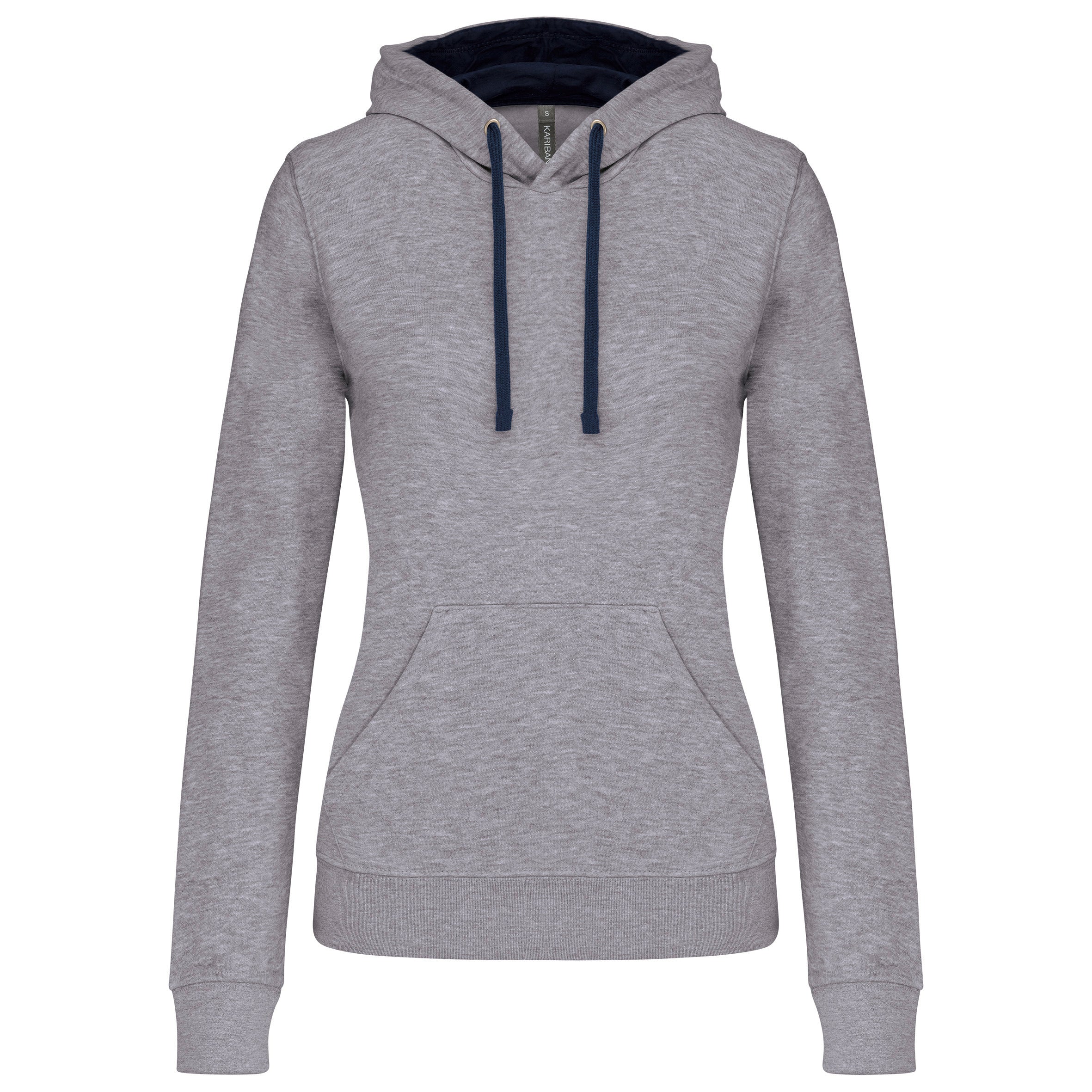 Sweat-shirt capuche contrastée femme
