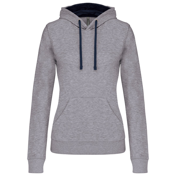 Women's contrast hooded sweatshirt