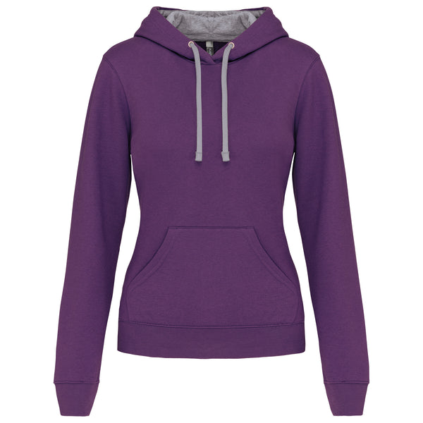 Women's contrast hooded sweatshirt