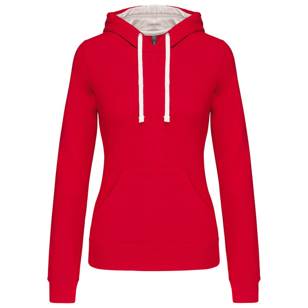 Women's contrast hooded sweatshirt